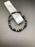 Triple protection- tigers eye, black onyx & hematite